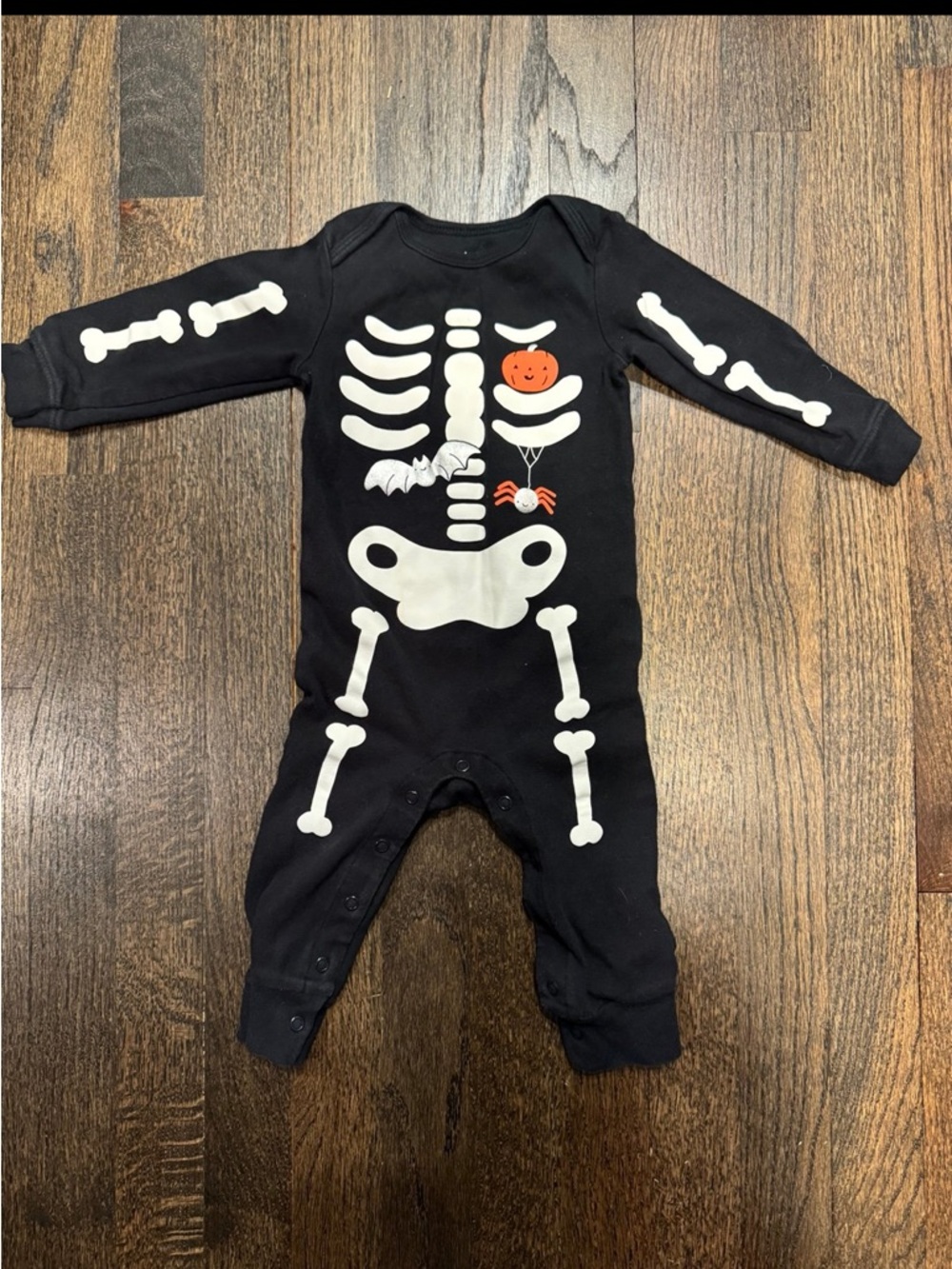 Baby Halloween skeleton romper size 12 months